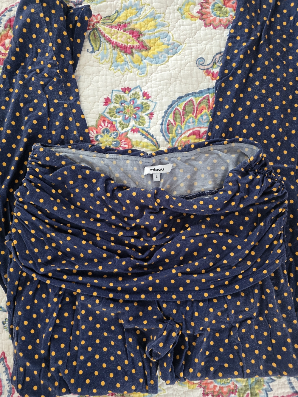 Miaou Alana Pants Navy Polka Dot - Picture 4 of 5